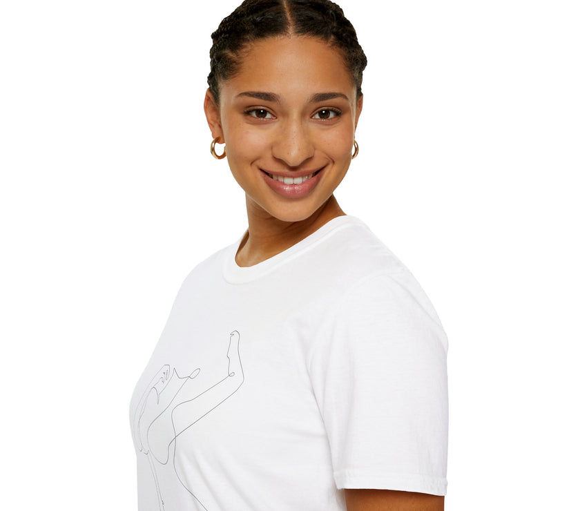 The Muse Tee – Unapologetically Feminine Line Art T-Shirt