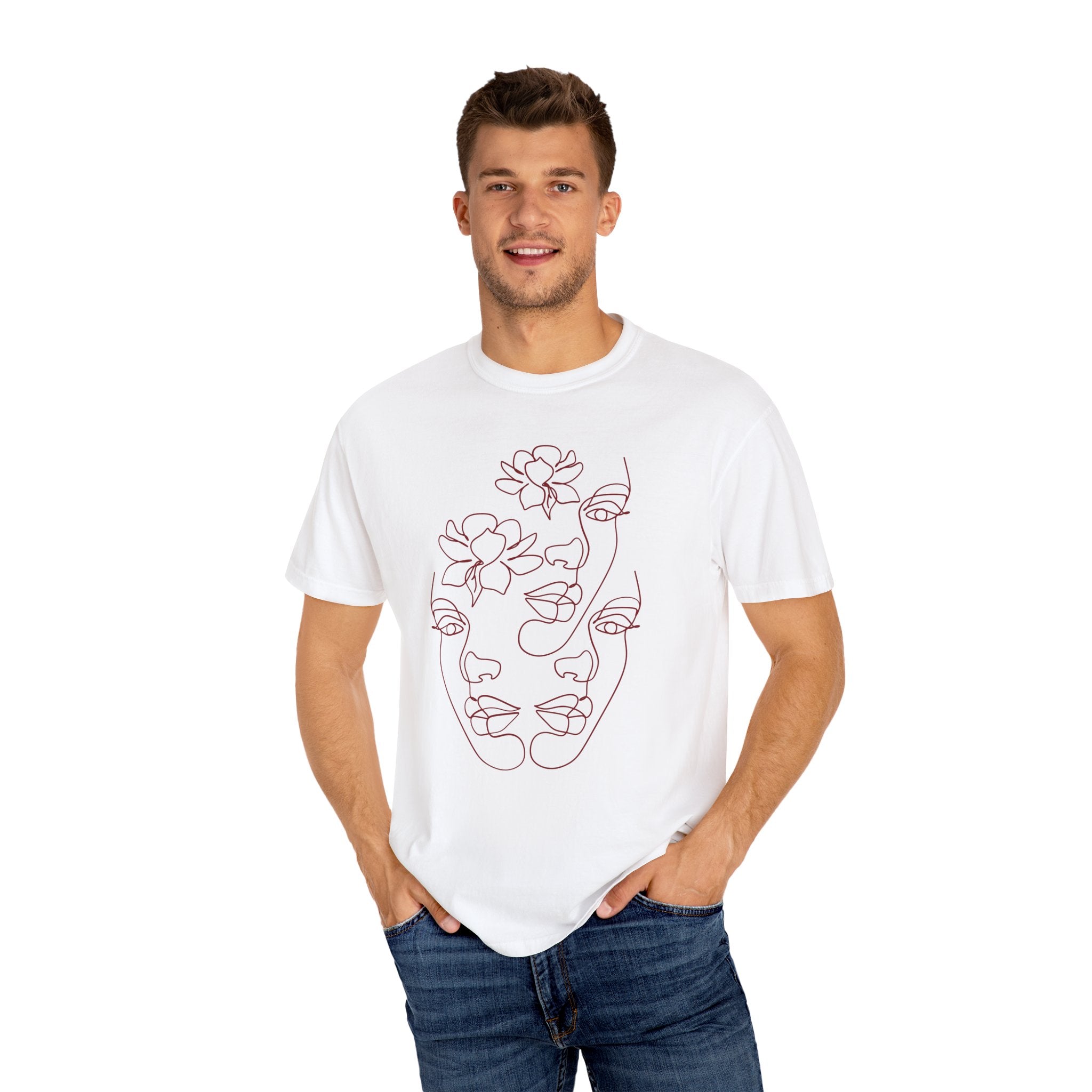 The Trinity Tee – Feminine Connection Line Art T-Shirt