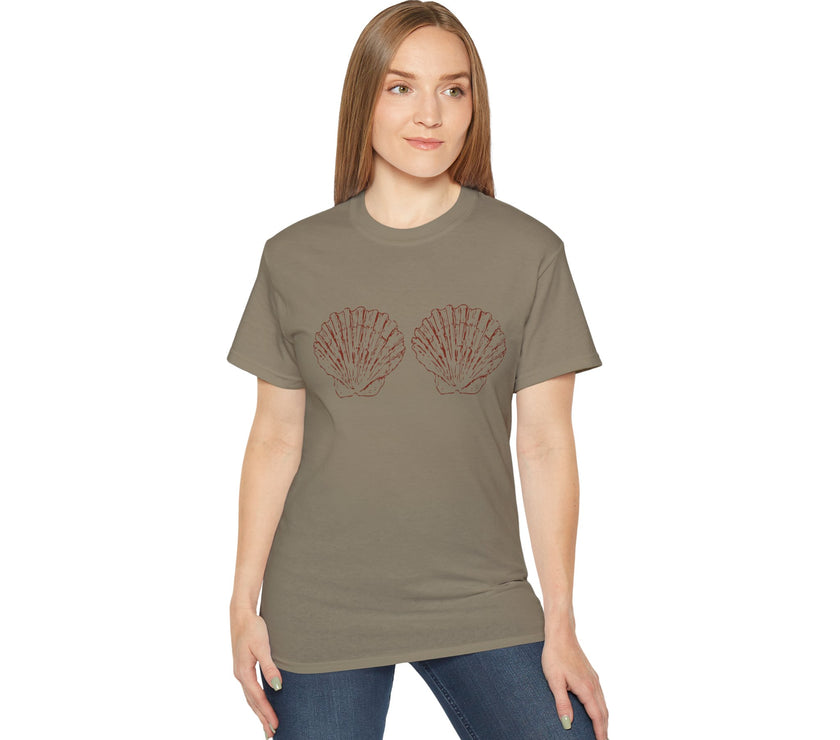 Unisex Cotton Tee - Aphrodite Divine Feminine Shell