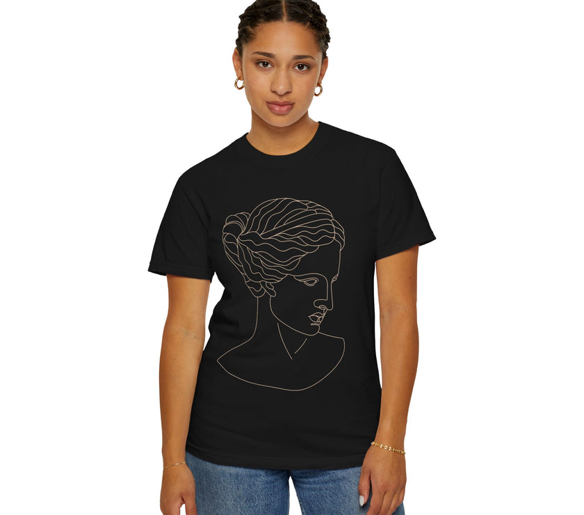 Goddess Line Art T-Shirt – Feminine Minimalist Graphic Tee