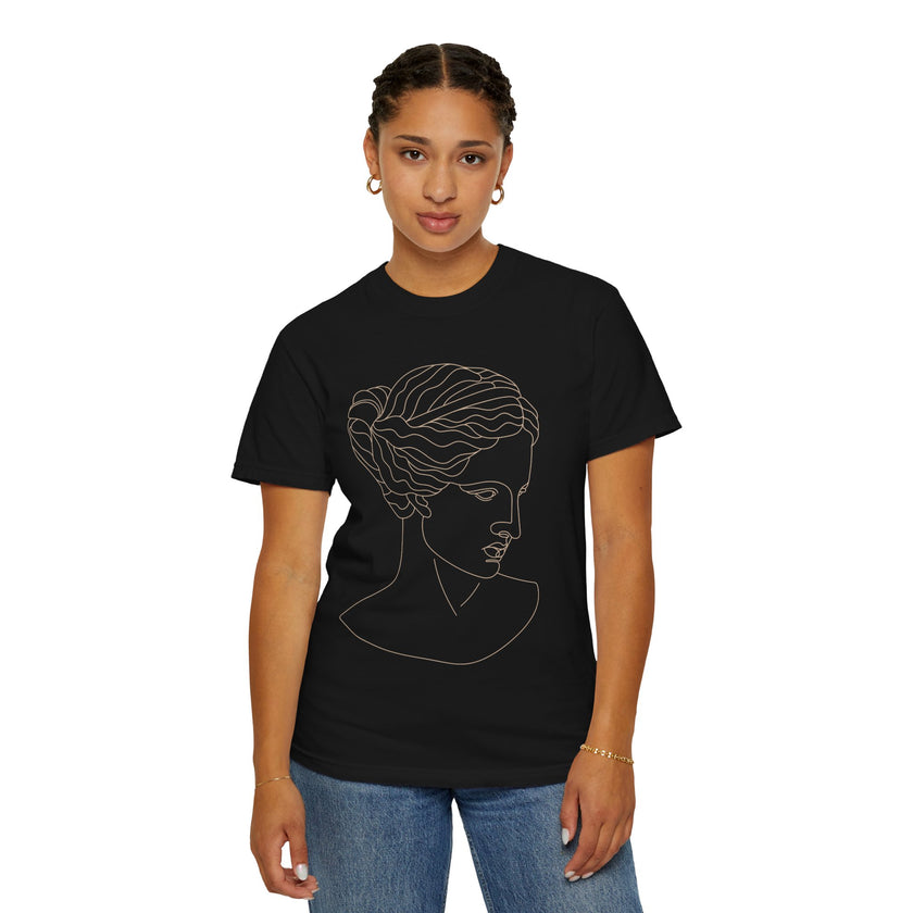Goddess Line Art T-Shirt – Feminine Minimalist Graphic Tee