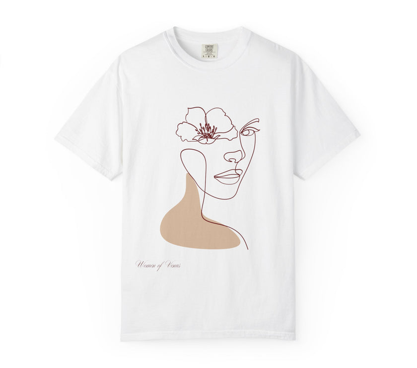 The Venus Tee – Minimalist Feminine Line Art T-Shirt