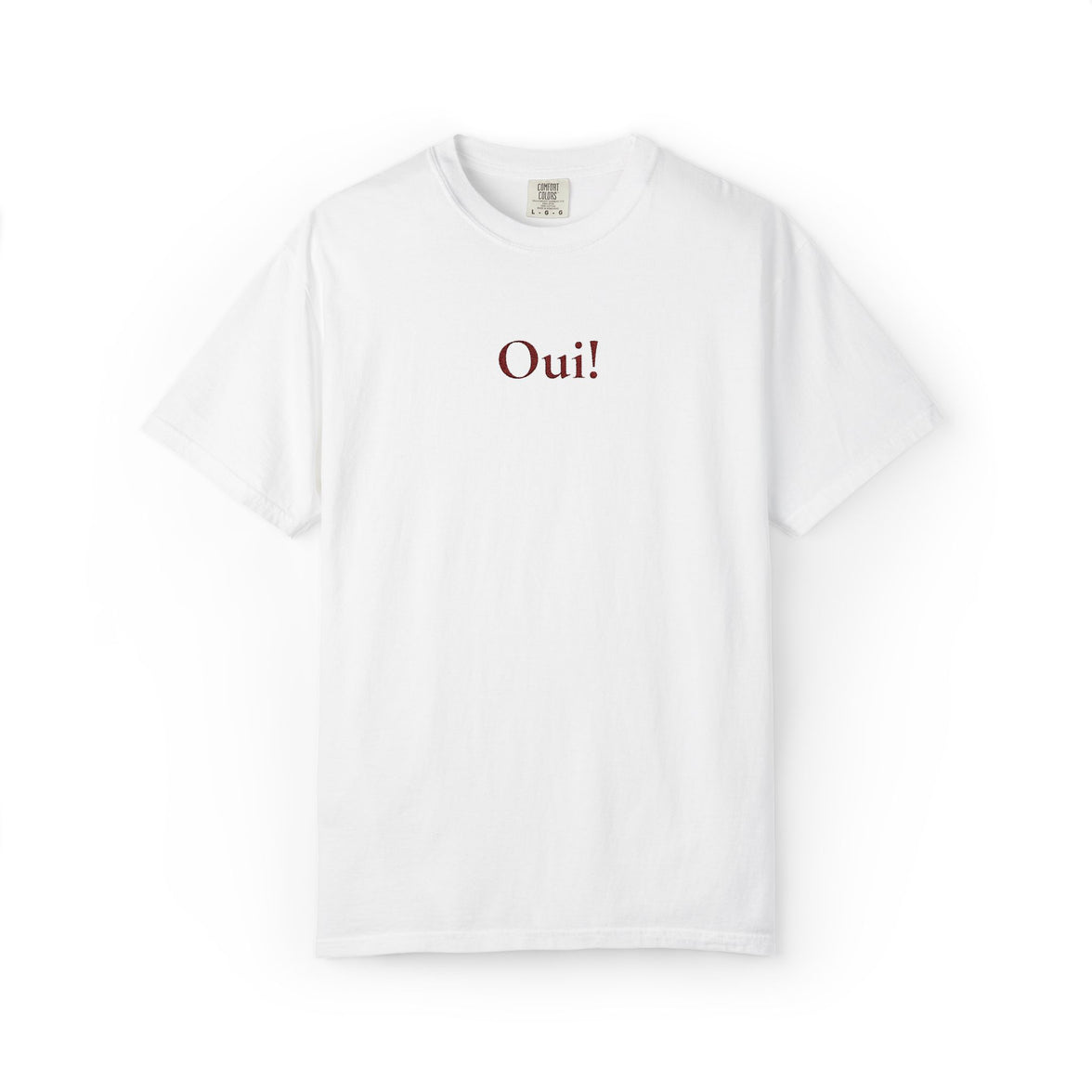 Embroidered Oui Tee | French Minimalist T-Shirt – Parisian Chic by Women of Venus