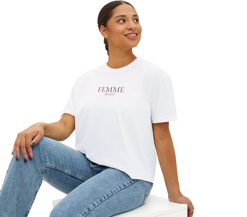 Femme Fatale Cropped Boxy Tee