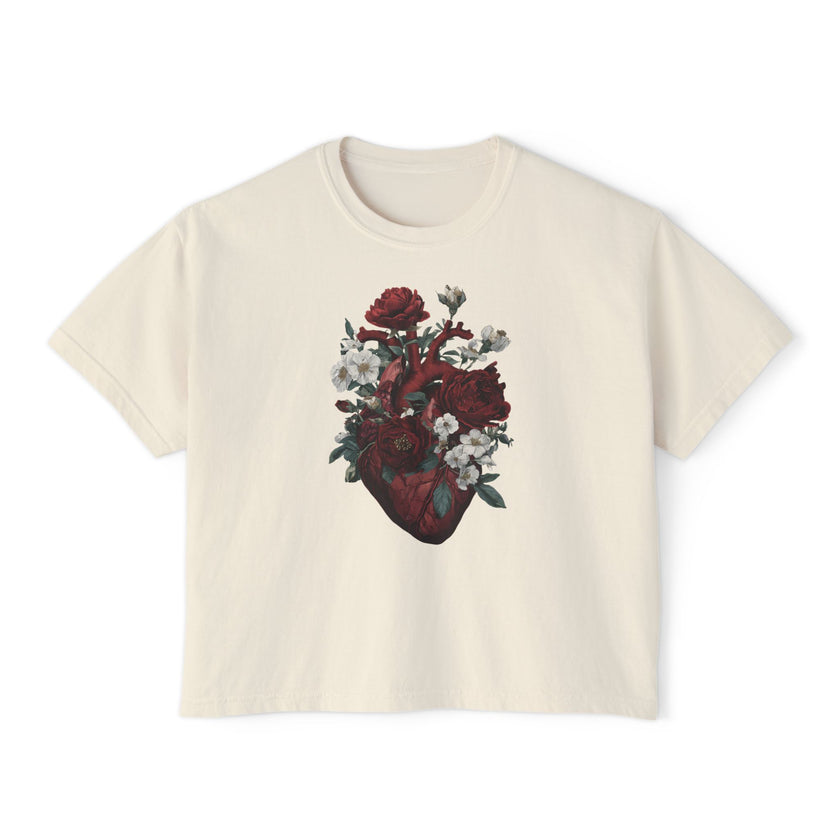 Floral Heart Boxy Tee