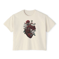 Floral Heart Boxy Tee