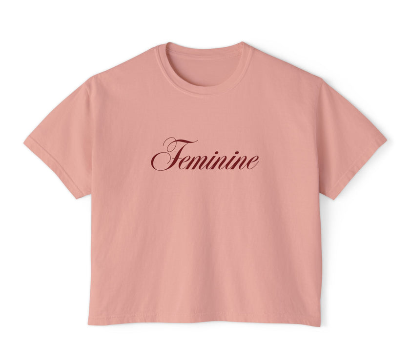 The Feminine Tee - Cropped Boxy Tee