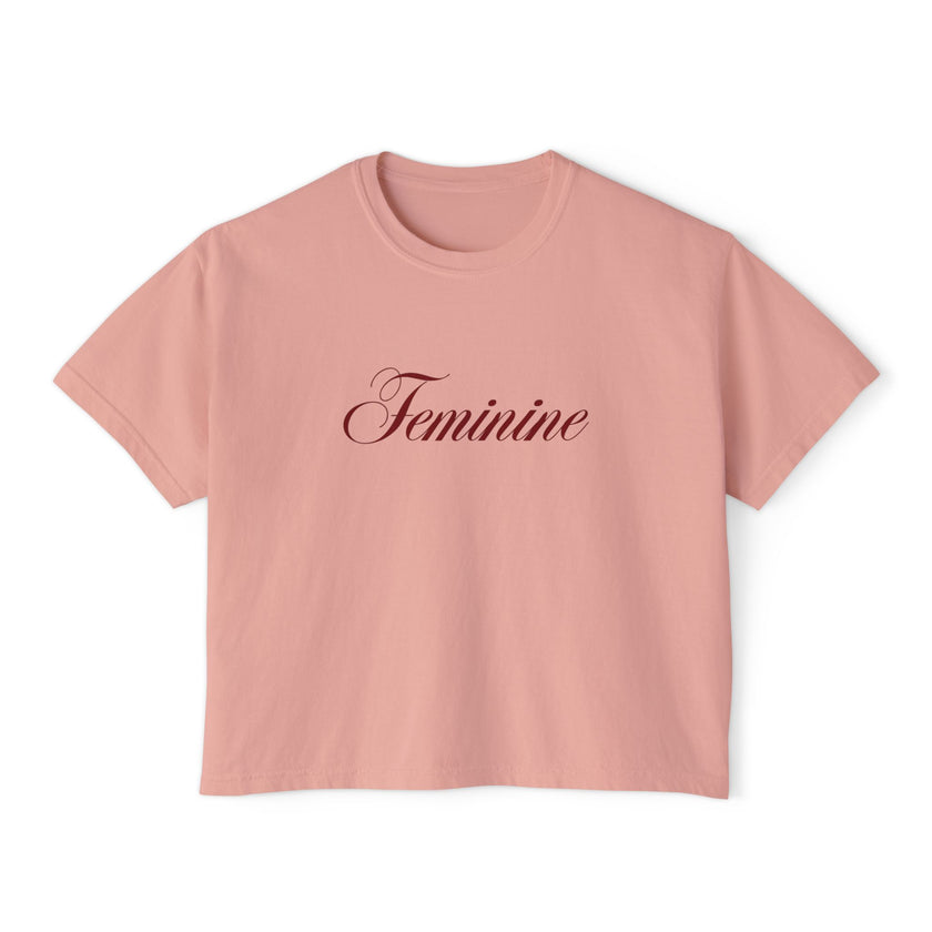 The Feminine Tee - Cropped Boxy Tee