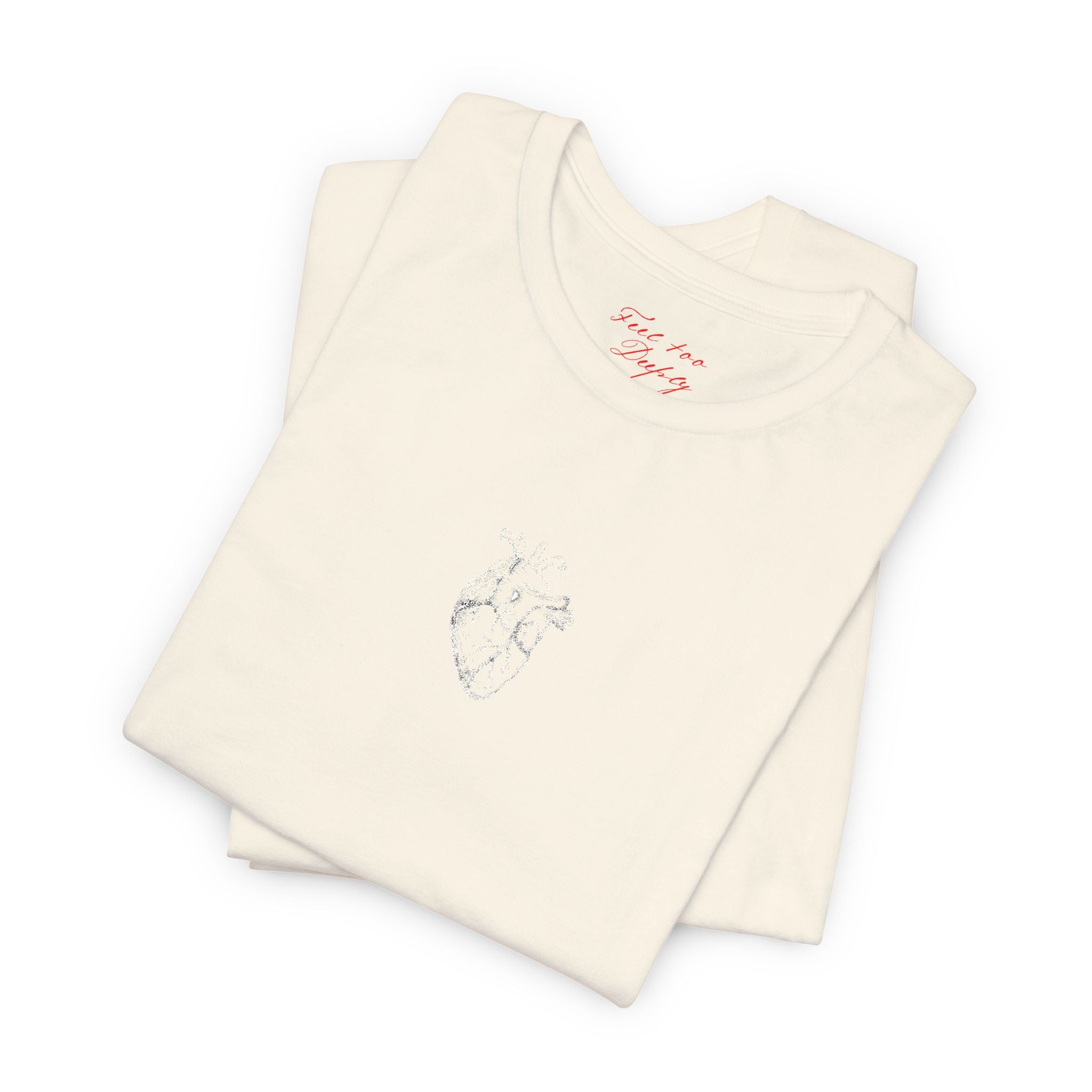 embroidered anatomical heart tee