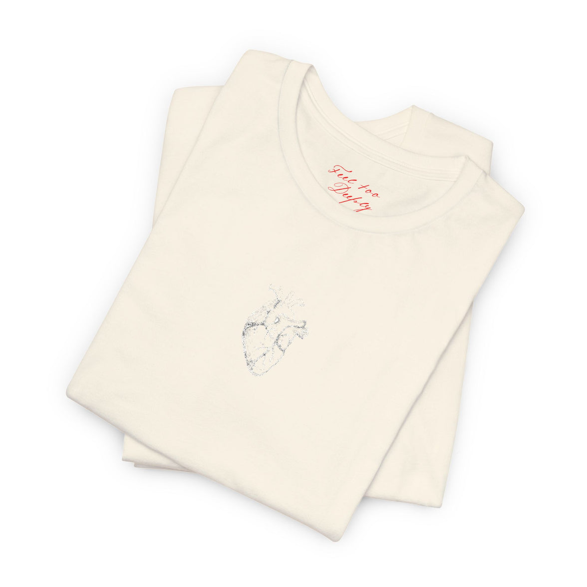 embroidered anatomical heart tee