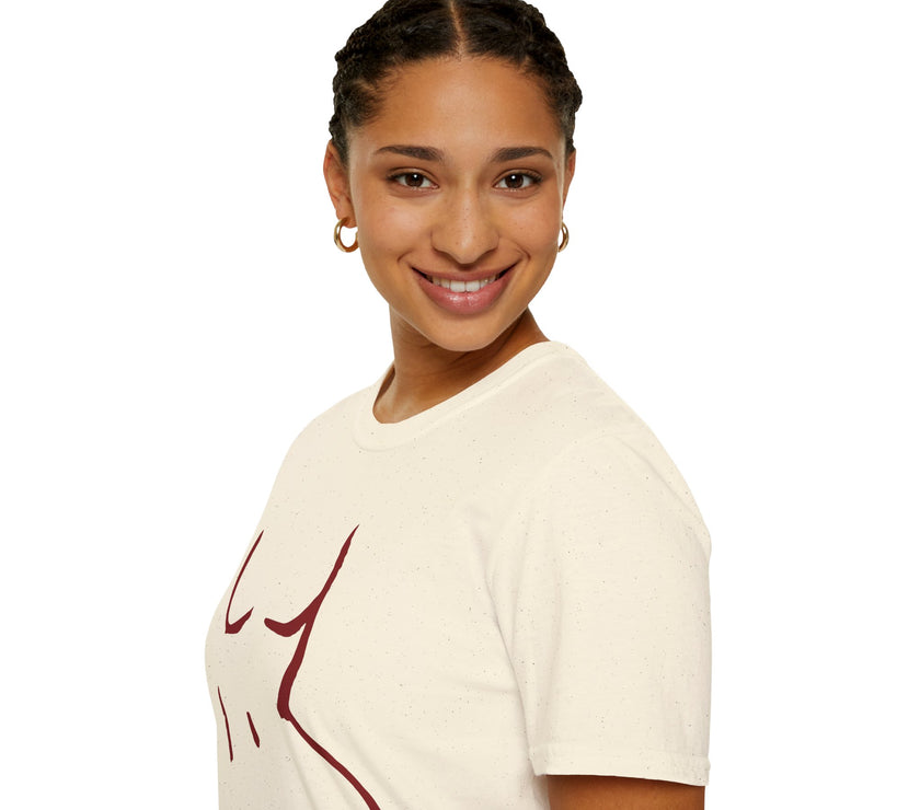 Female Body Outline T-Shirt - Softstyle
