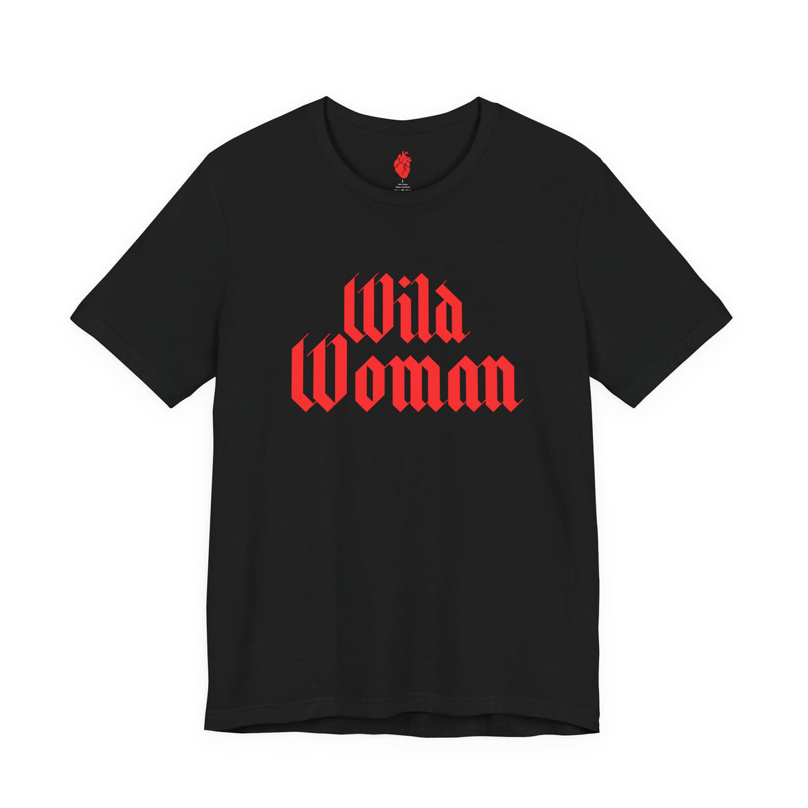 Wild Woman Tee — Bold Red Gothic Graphic T‑Shirt