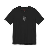Embroidered anatomical heart tee