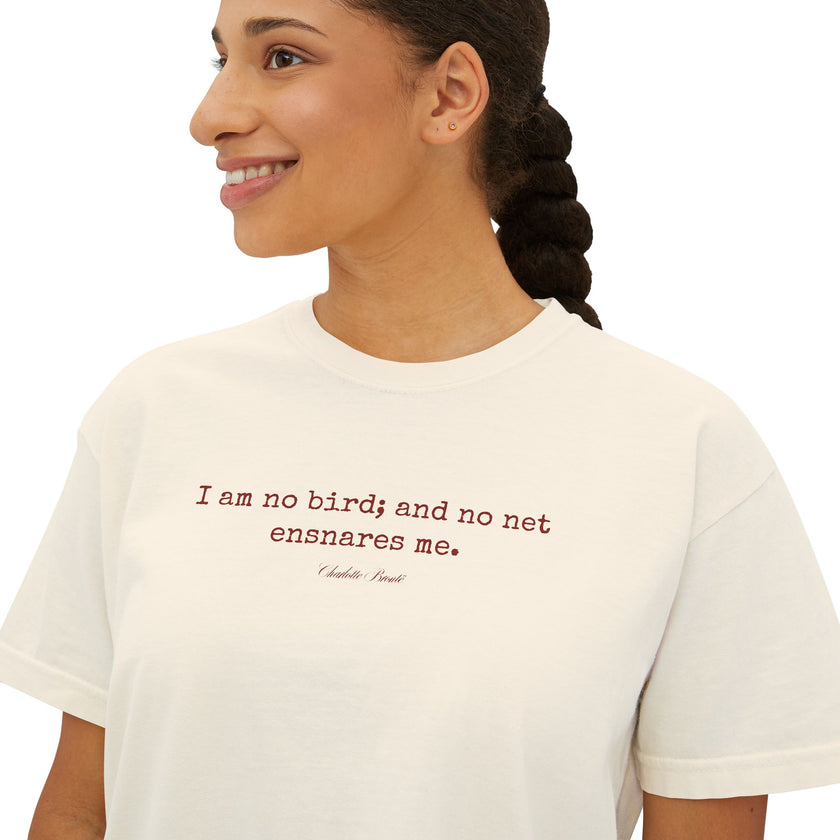 Charlotte Bronte Quote cropped Boxy Tee