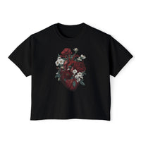 Floral Heart Boxy Tee