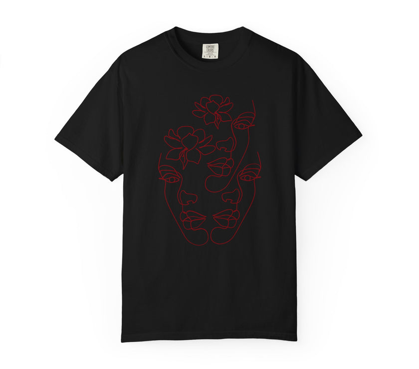 The Trinity Tee – Feminine Connection Line Art T-Shirt