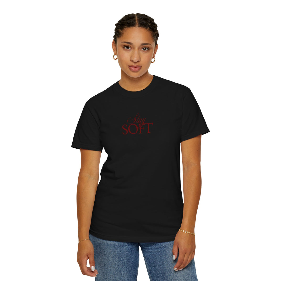 STAY SOFT Tee – Minimalist Feminine Empowerment Shirt