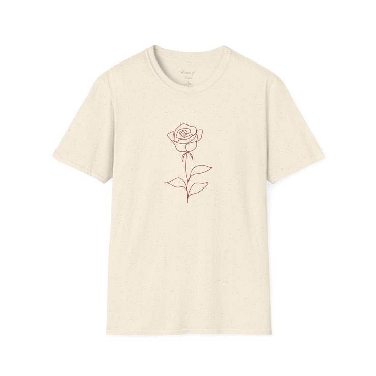 Minimalist Rose T-Shirt – Feminine Botanical Graphic Tee