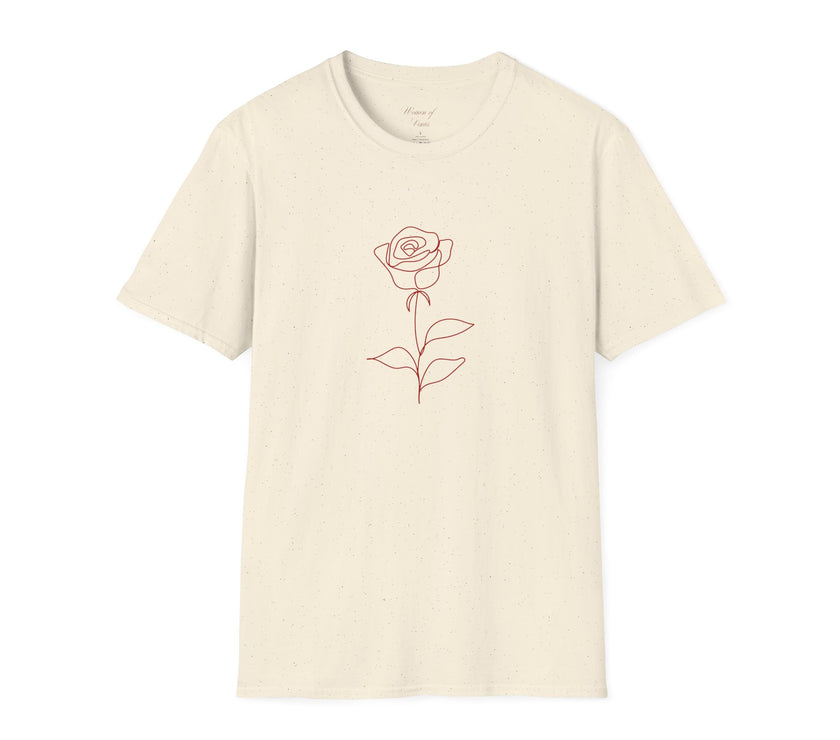 Minimalist Rose T-Shirt – Feminine Botanical Graphic Tee