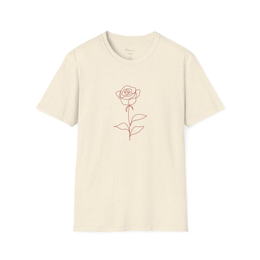 Minimalist Rose T-Shirt – Feminine Botanical Graphic Tee