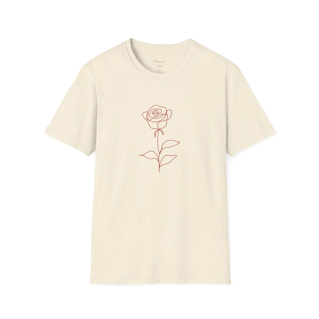 Minimalist Rose T-Shirt – Feminine Botanical Graphic Tee