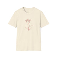 Minimalist Rose T-Shirt – Feminine Botanical Graphic Tee