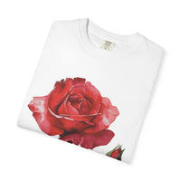 Vintage Red Rose T-Shirt Inspired by Feminine Passion & Beauty