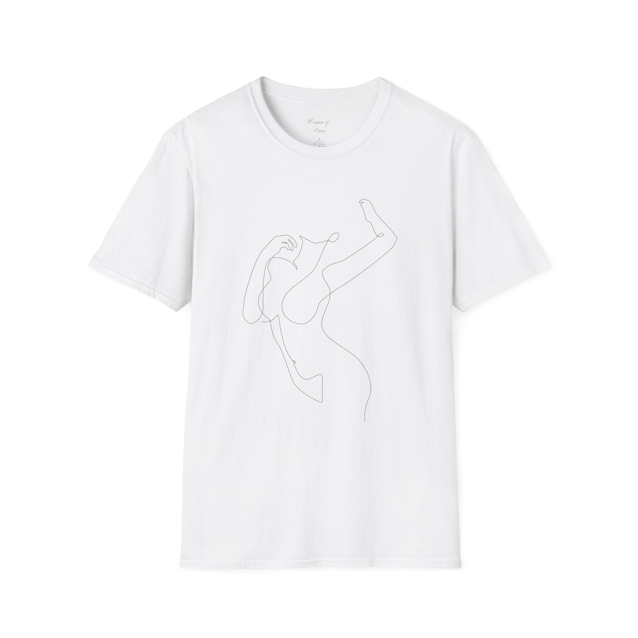 The Muse Tee – Unapologetically Feminine Line Art T-Shirt