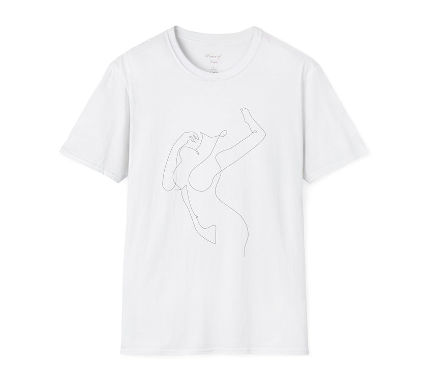 The Muse Tee – Unapologetically Feminine Line Art T-Shirt