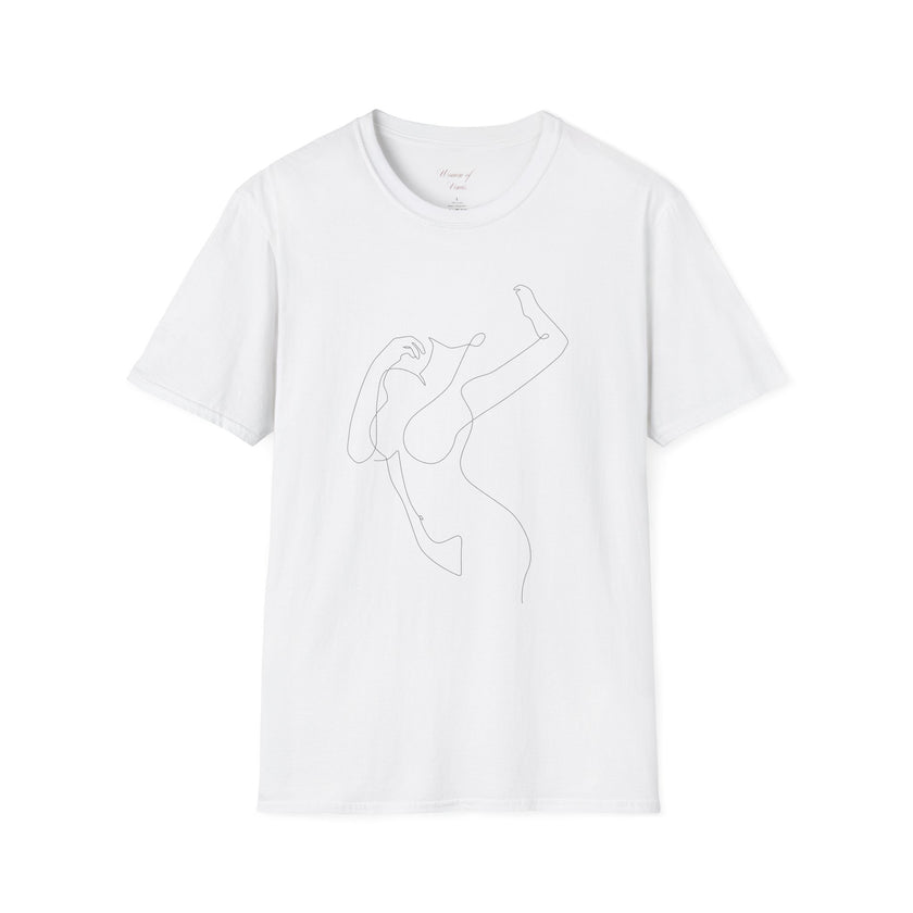 The Muse Tee – Unapologetically Feminine Line Art T-Shirt