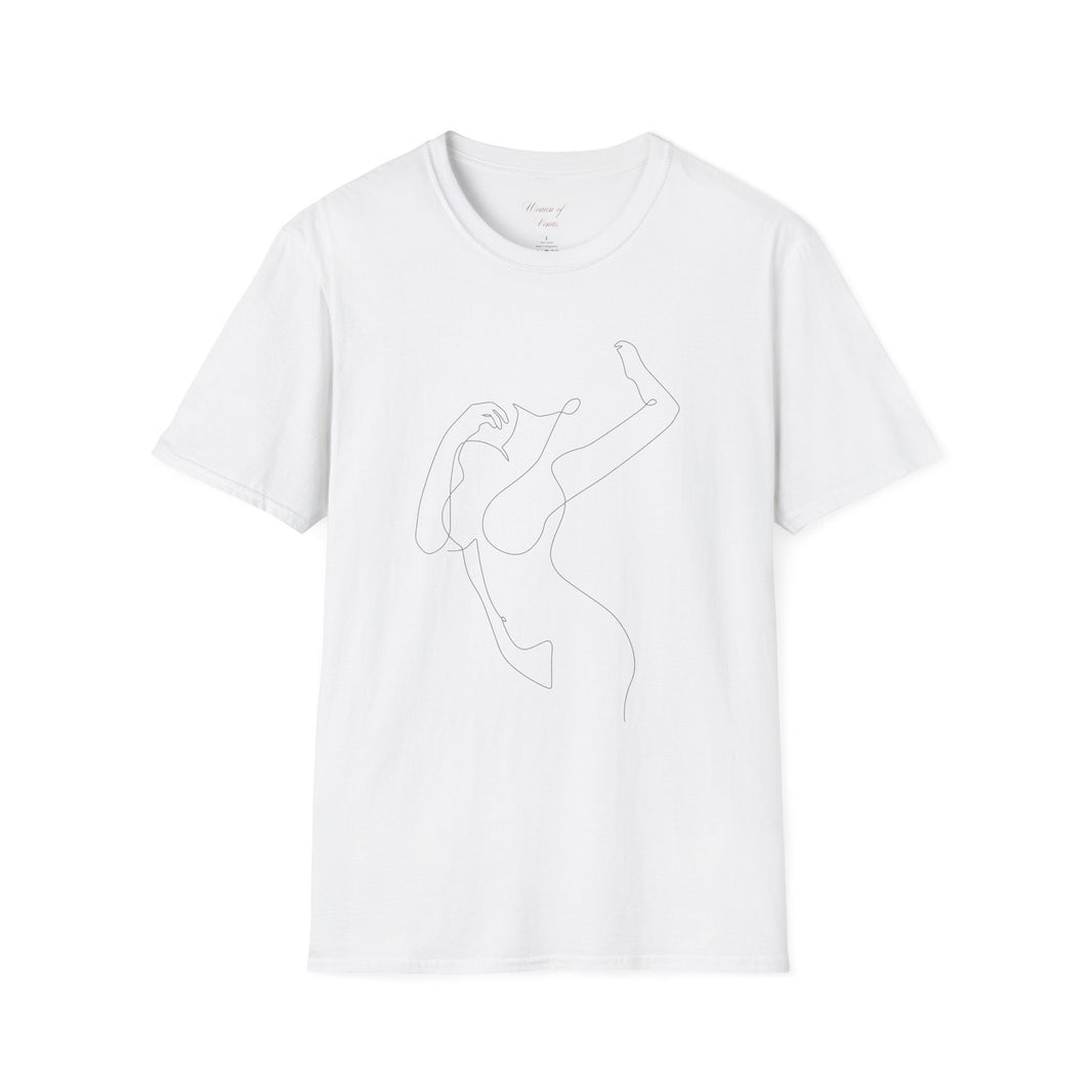 The Muse Tee – Unapologetically Feminine Line Art T-Shirt