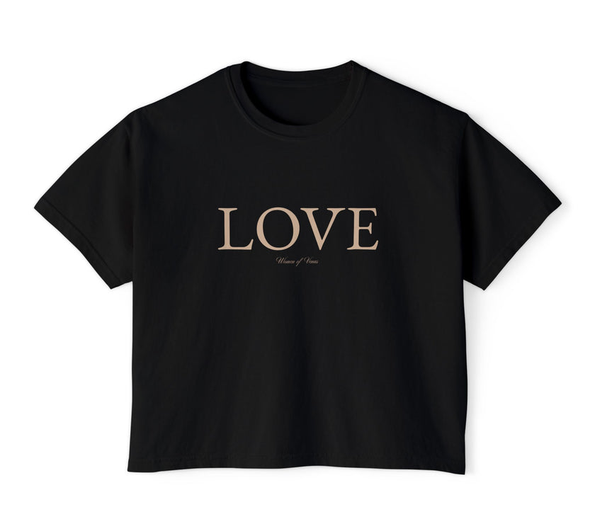 LOVE Cropped Boxy Tee