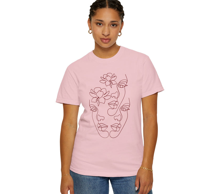 The Trinity Tee – Feminine Connection Line Art T-Shirt