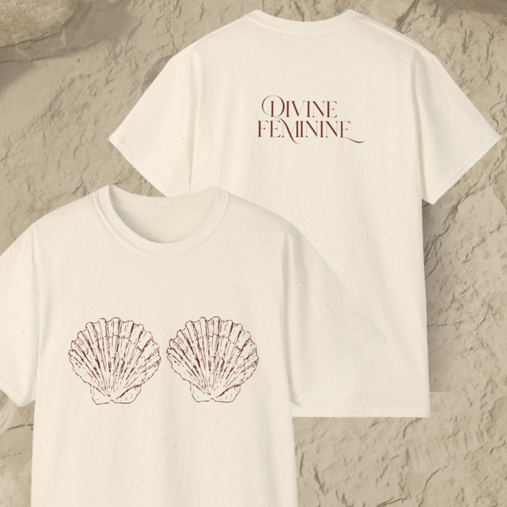 Unisex Cotton Tee - Aphrodite Divine Feminine Shell
