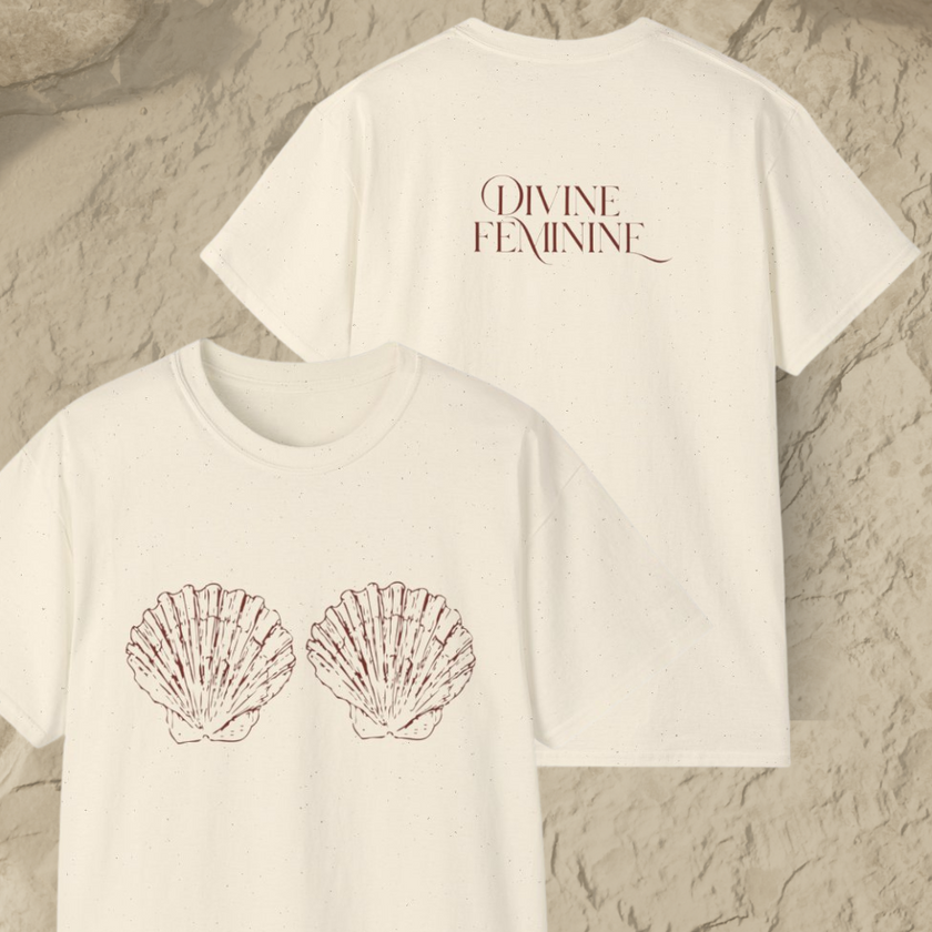 Unisex Cotton Tee - Aphrodite Divine Feminine Shell