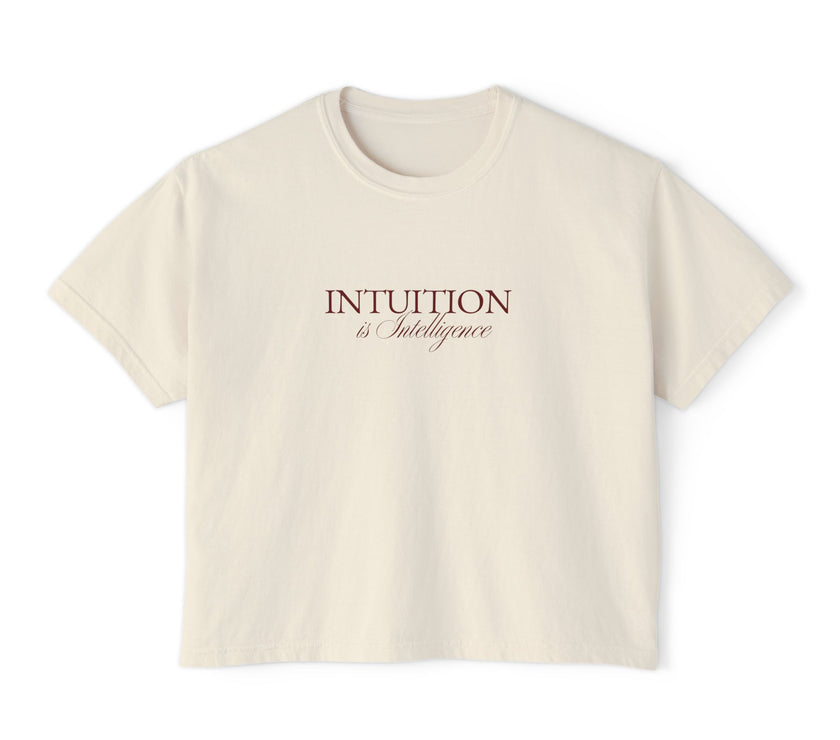 Intuition is Intelligence cropped Boxy tee