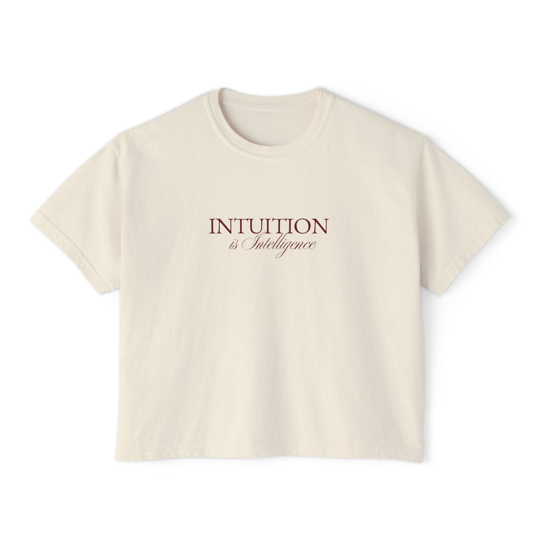Intuition is Intelligence cropped Boxy tee