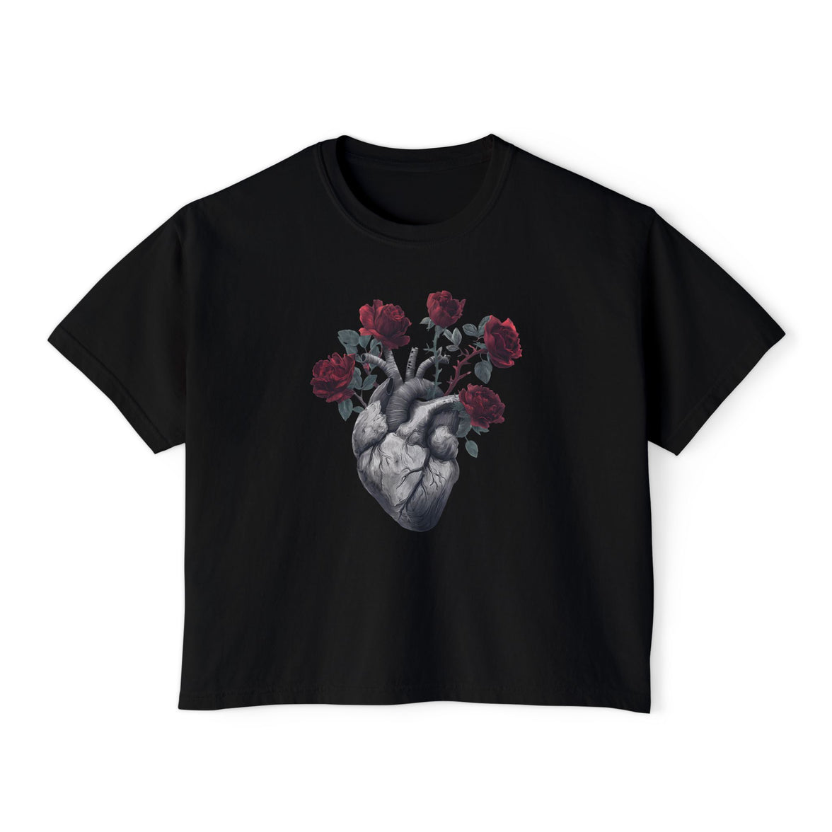 Heart Bloom Tee – Feminine Strength & Rebirth Graphic T-Shirt
