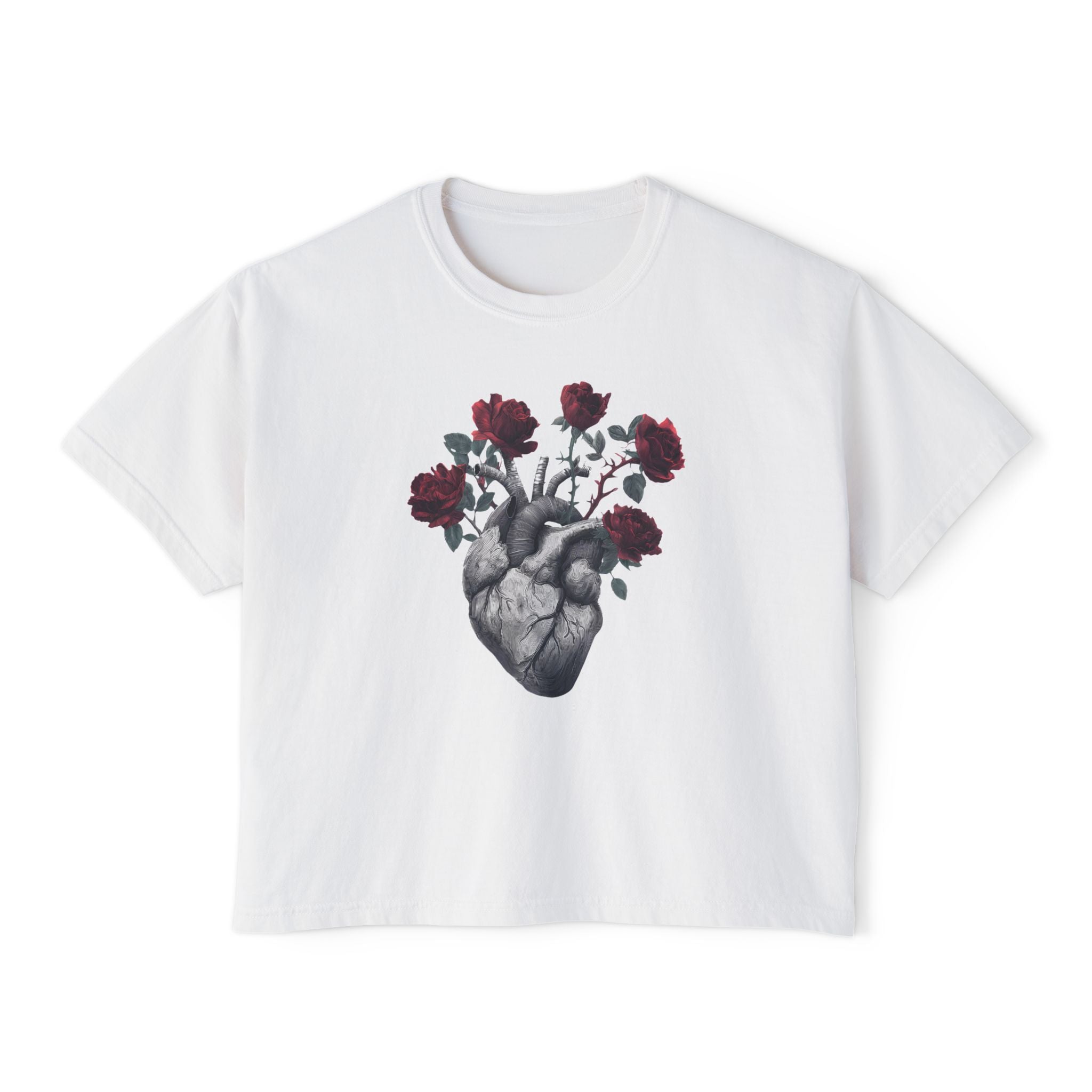 Heart Bloom Tee – Feminine Strength & Rebirth Graphic T-Shirt