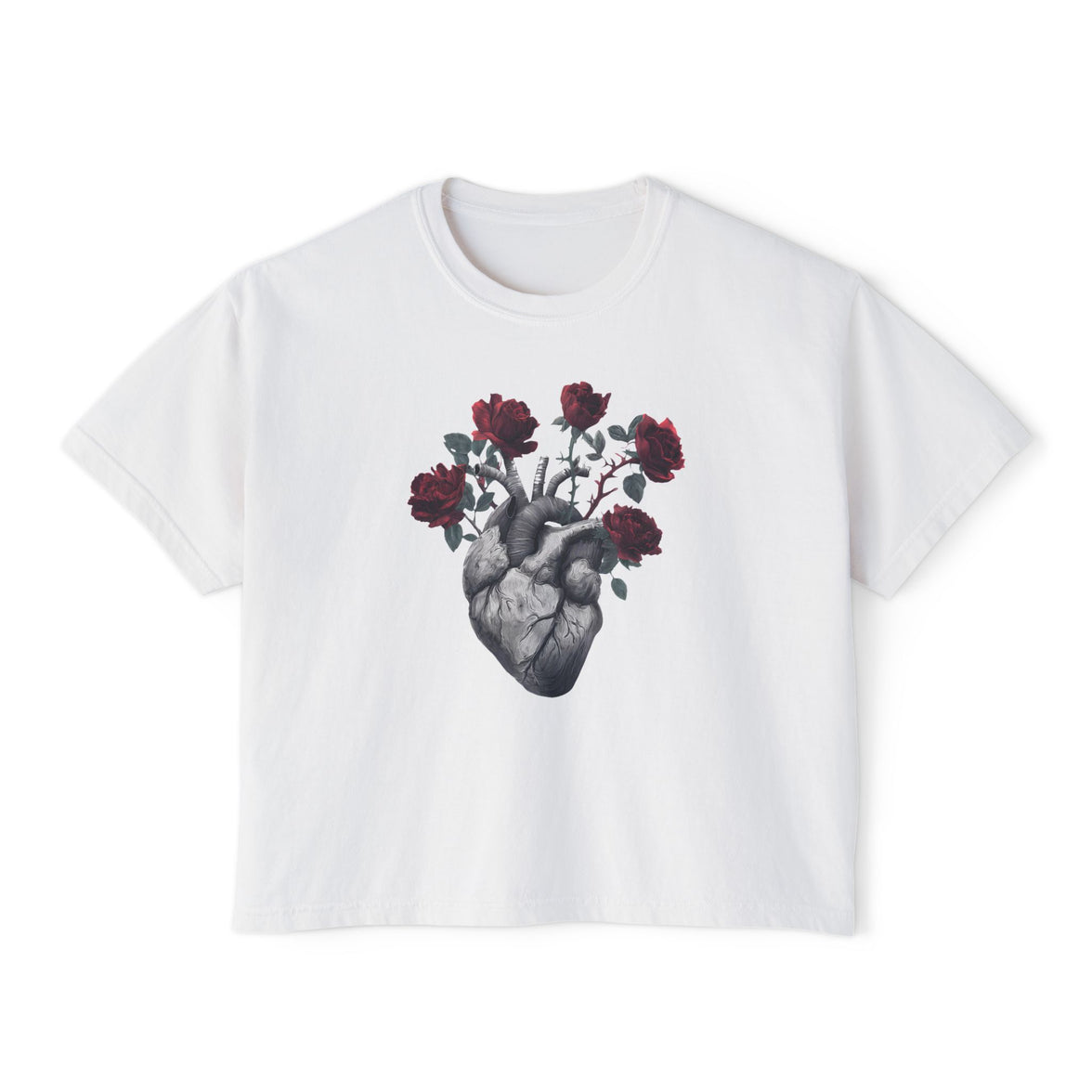 Heart Bloom Tee – Feminine Strength & Rebirth Graphic T-Shirt