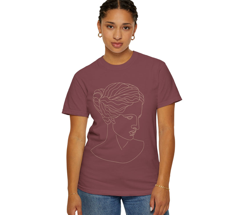 Goddess Line Art T-Shirt – Feminine Minimalist Graphic Tee