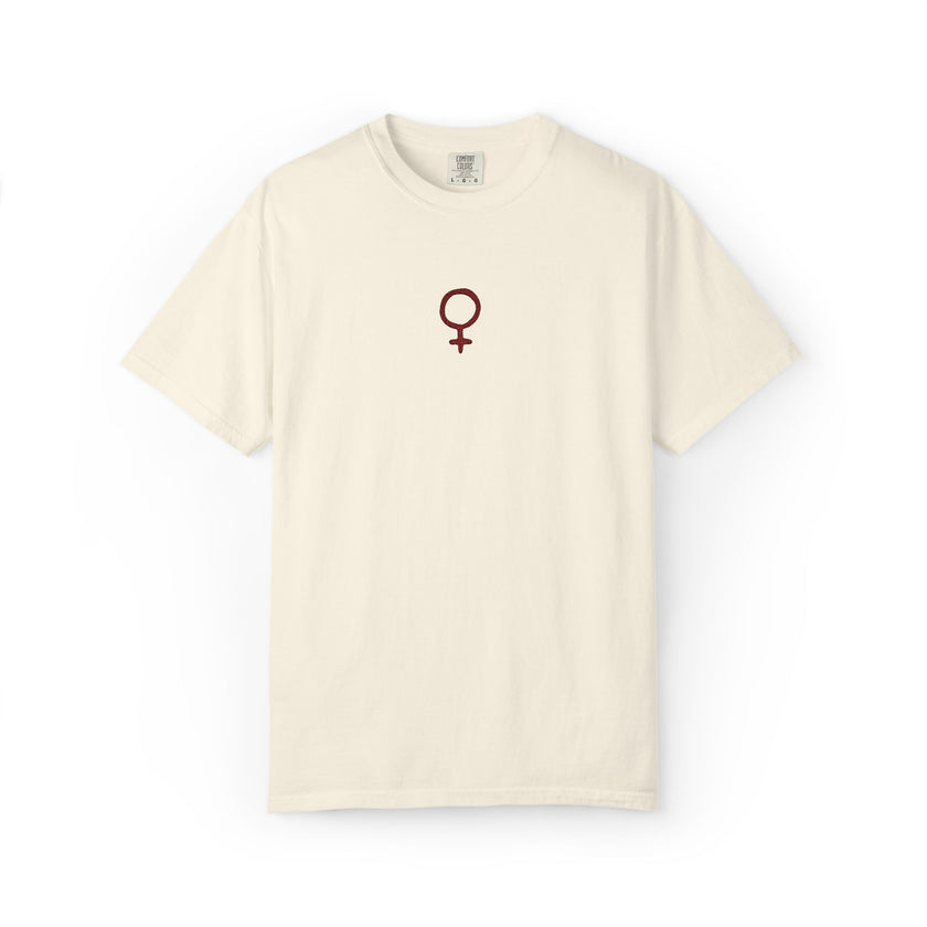 Embroidered Feminine Symbol T-Shirt