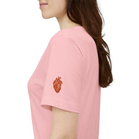Embroidered Love  Tee with Heart Sleeve