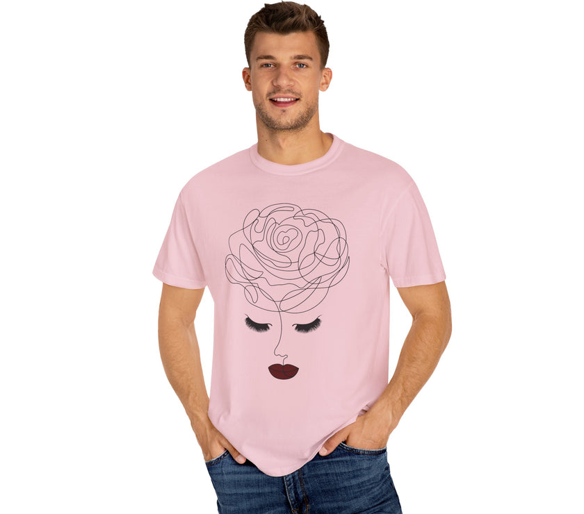 The Rose of Venus Tee – Feminine Line Art T-Shirt