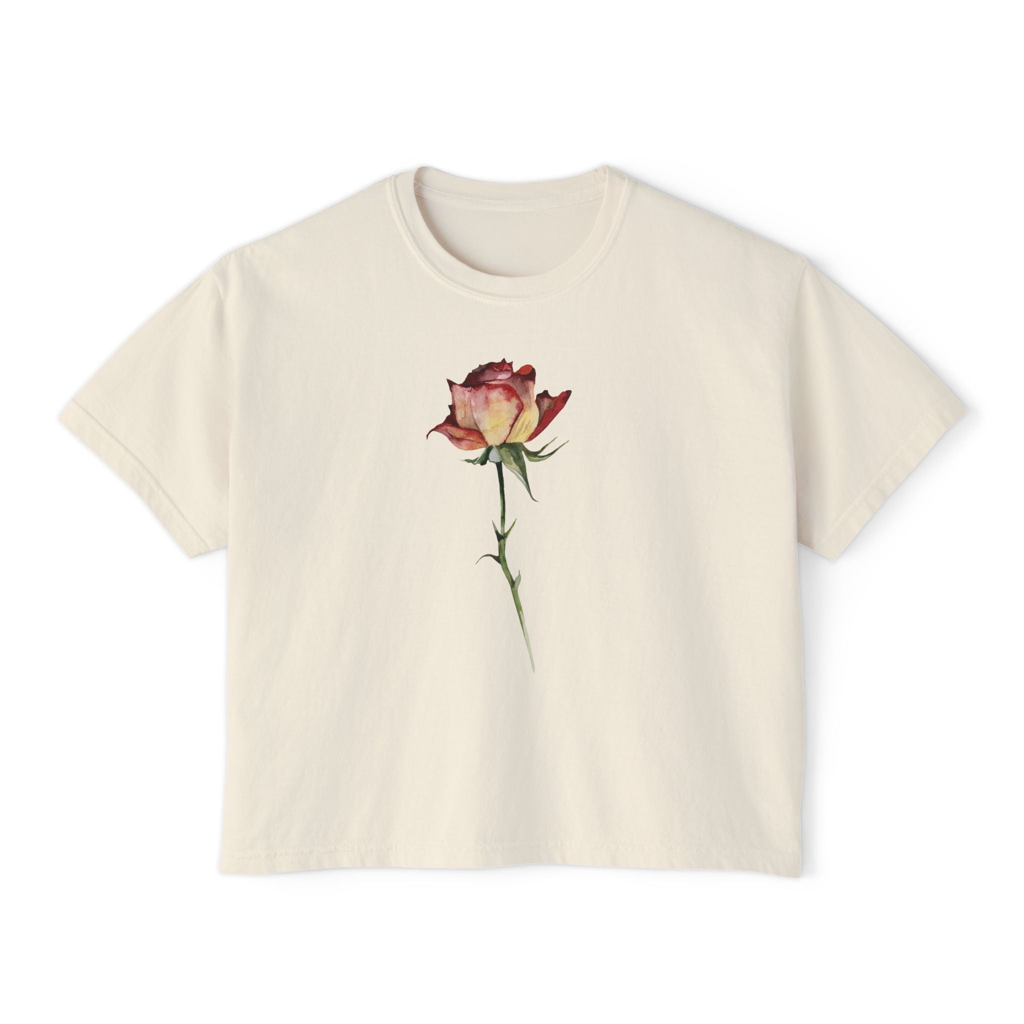 The Rose Tee - Cropped Boxy tee