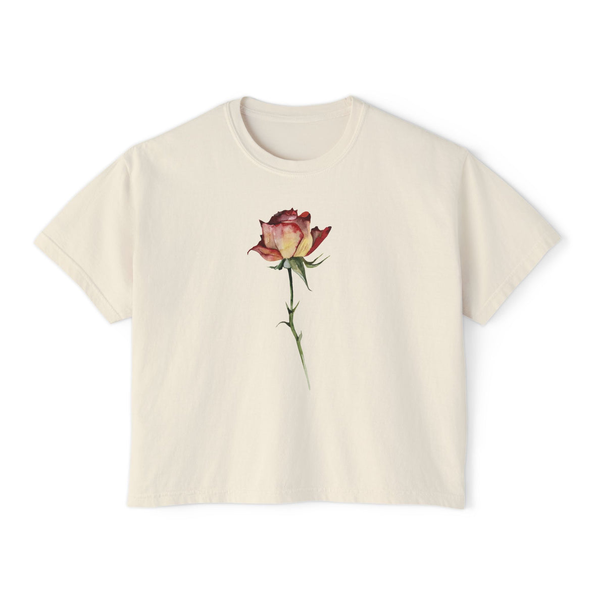 The Rose Tee - Cropped Boxy tee