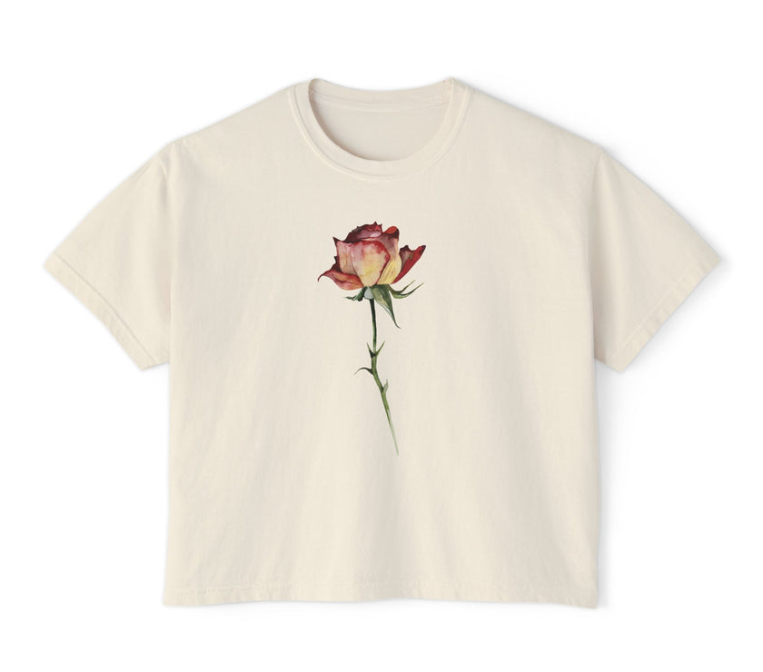 The Rose Tee - Cropped Boxy tee