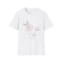 The Dreamer Tee – Minimalist Floral Line Art Softstyle T-Shirt