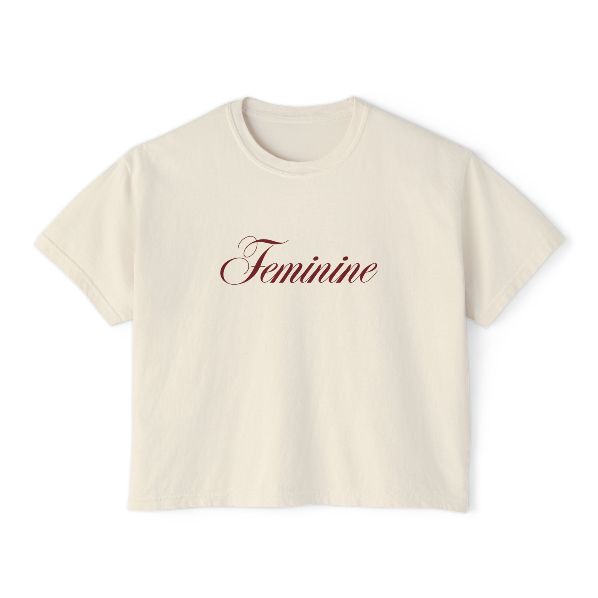 The Feminine Tee - Cropped Boxy Tee