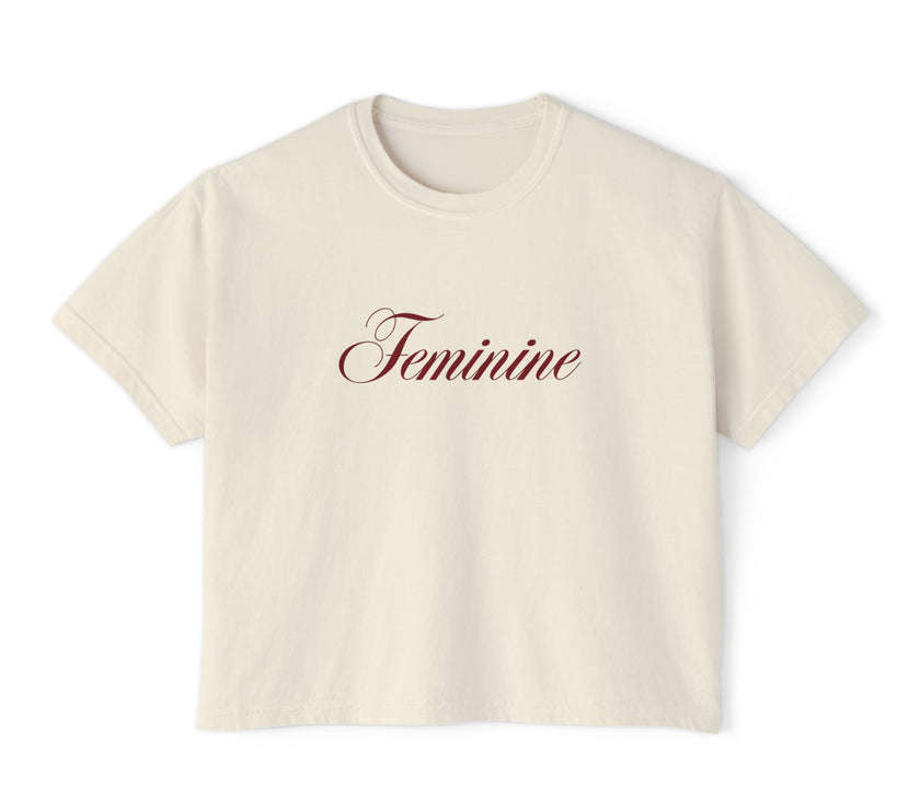 The Feminine Tee - Cropped Boxy Tee